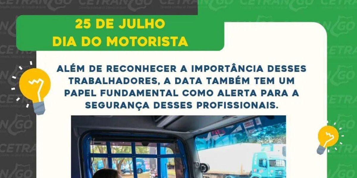 O CETRAN/GO parabeniza todos os profissionais da área, bem como agradece a todo esforço diuturno empreendido em favor do nosso pais! Vocês, literalmente, são a engrenagem que move o Brasil!