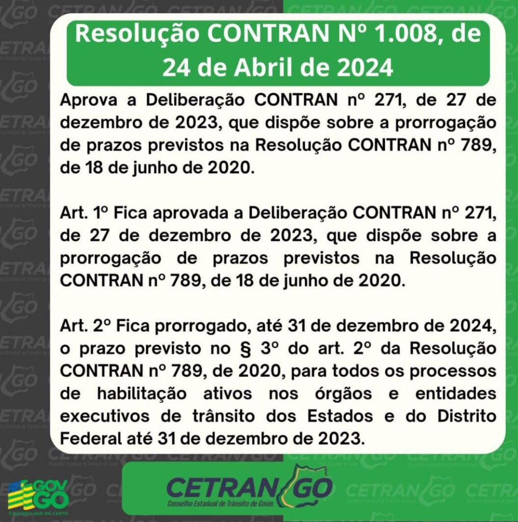 Prepare-se: Mudanças Importantes na Resolução CONTRAN N° 1.008 de 24 de Abril de 2024.