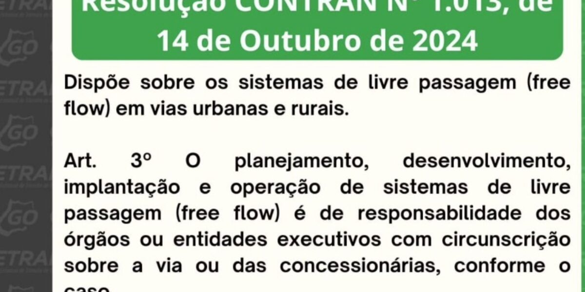 Resolução CONTRAN N°1.013, de 14 de Outubro de 2024.