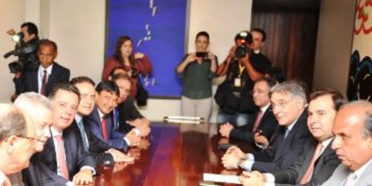 Marconi e outros nove governadores reúnem-se com Rodrigo Maia para discutir previdência