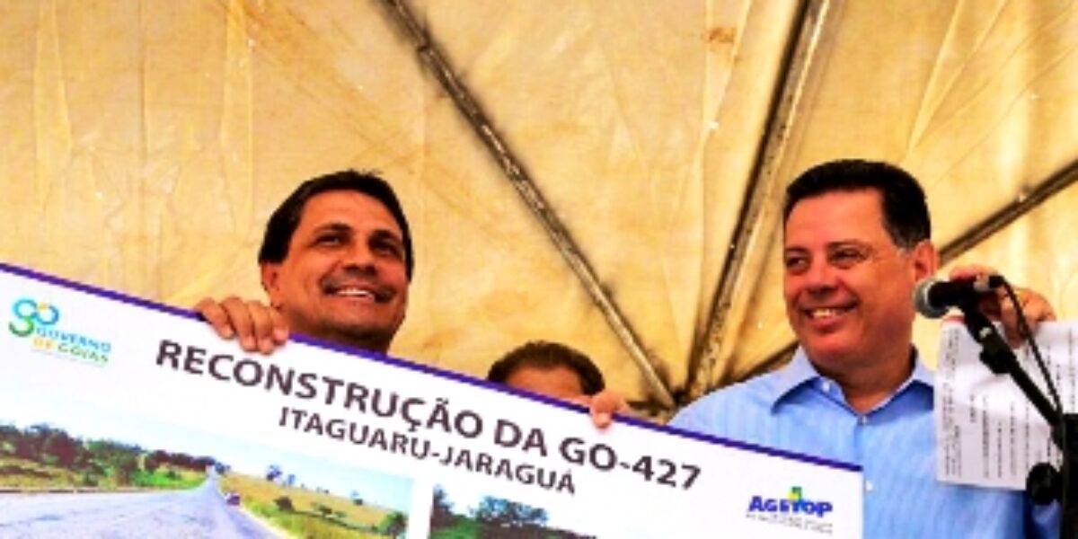 Marconi e Zé Eliton inauguram reconstrução da ligação Itaguaru a Jaraguá e entregam mais benefícios