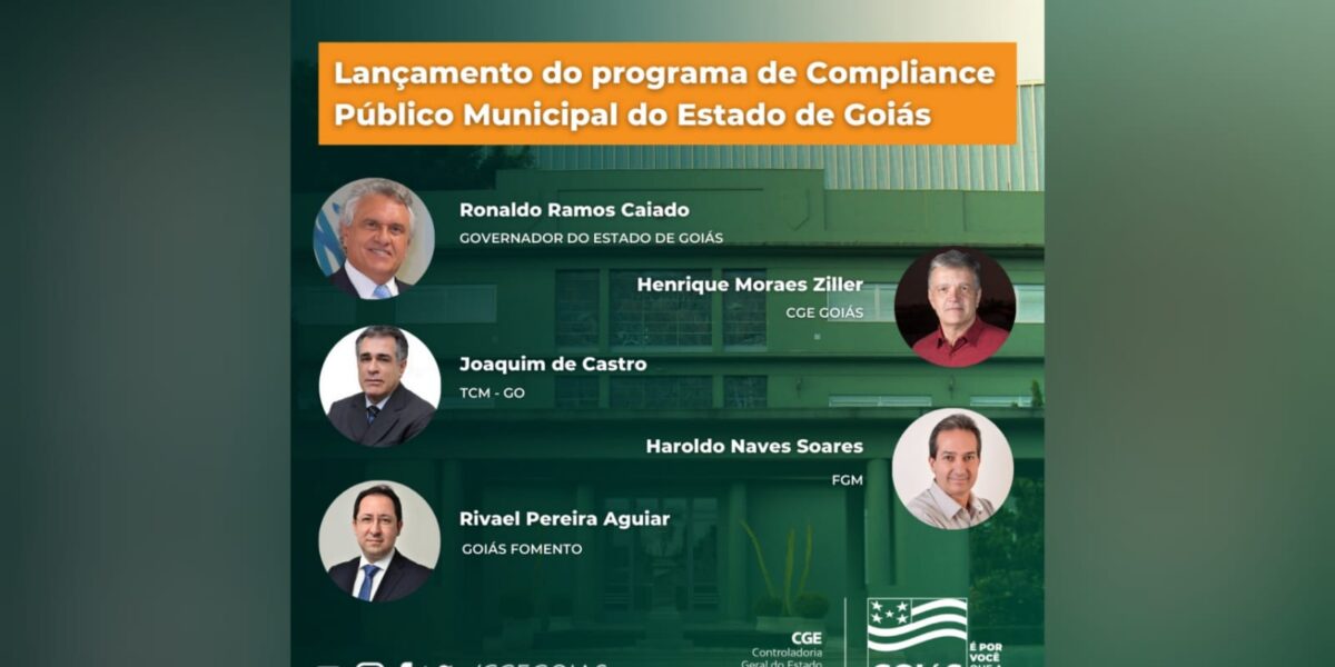 Governo de Goiás e TCM lançam programa para apoiar municípios a implantar o compliance público