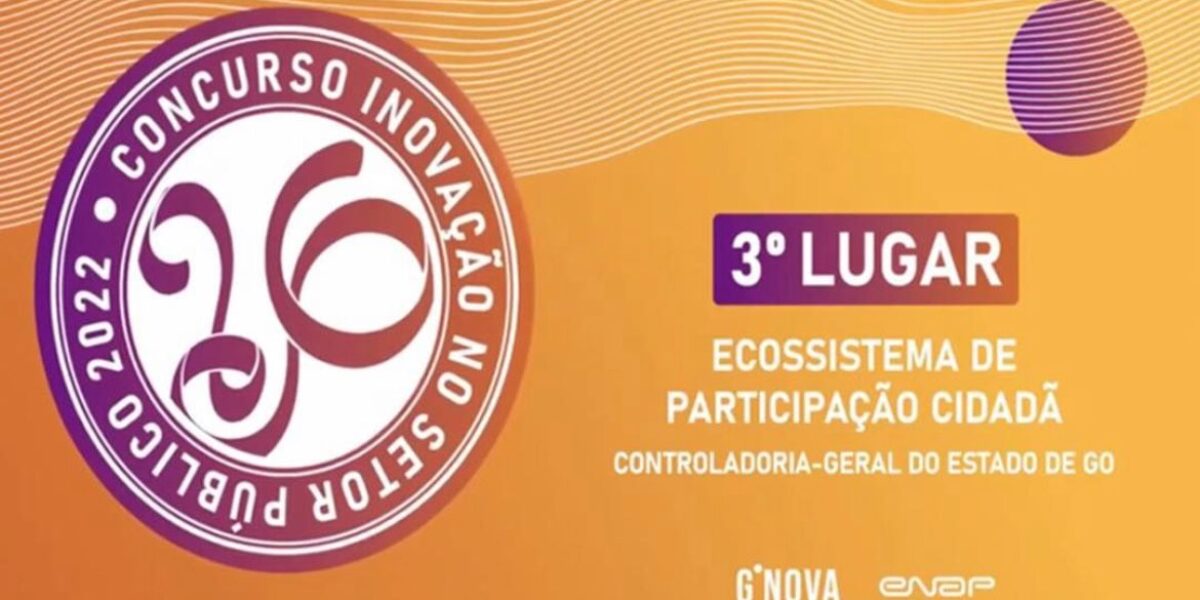 Projetos de participação cidadã da CGE Goiás são premiados em concurso nacional de inovação