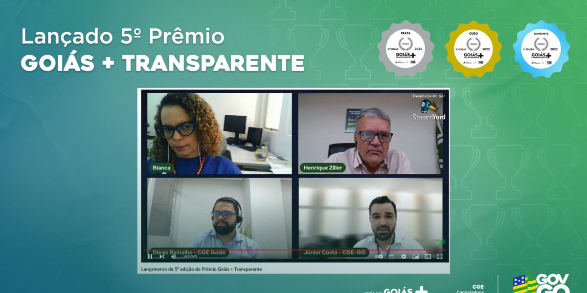 Lançado o 5º Prêmio Goiás Mais Transparente da CGE