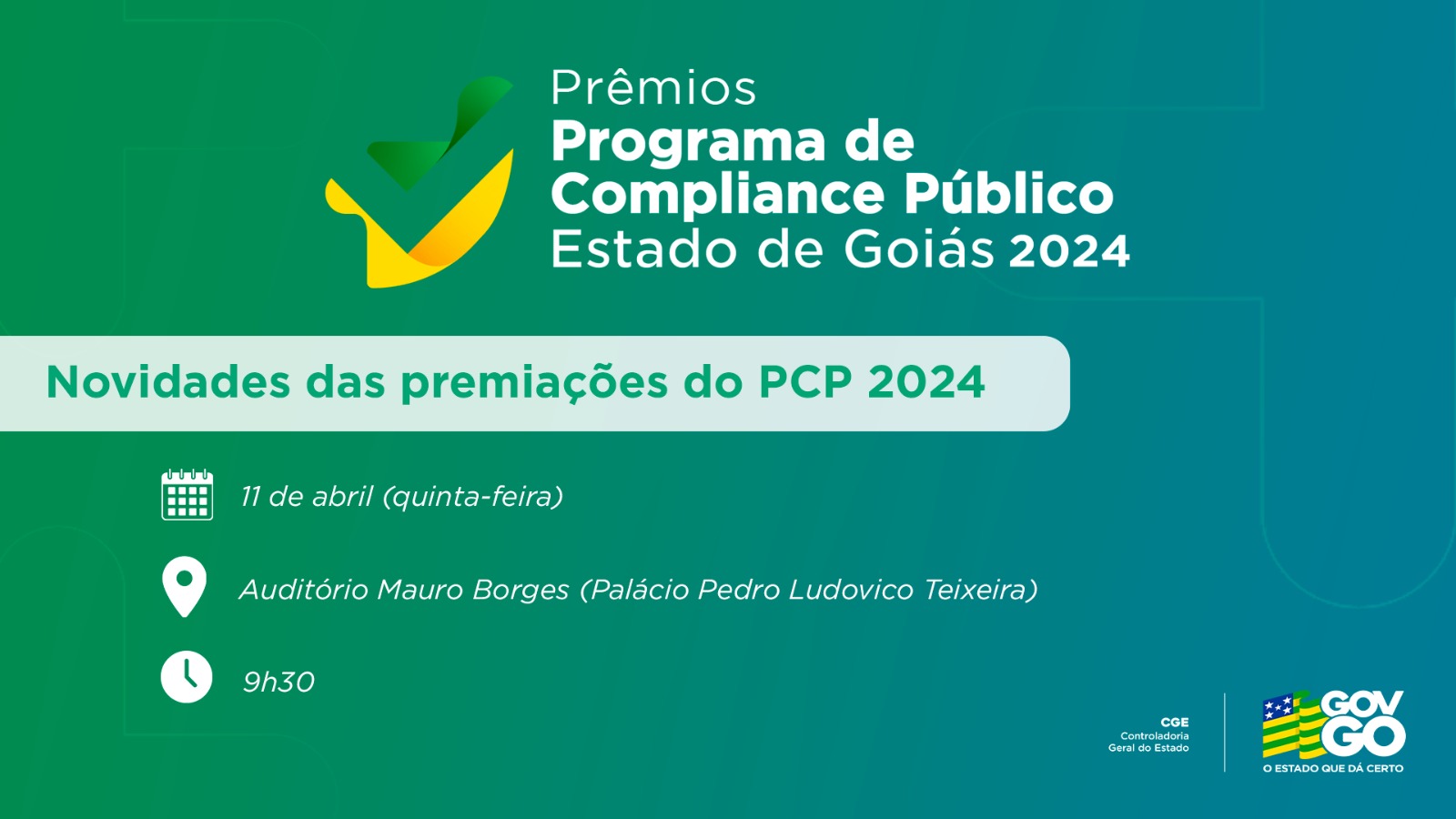 Programa de Compliance Público de Goiás 2024 traz novidades em premiações 