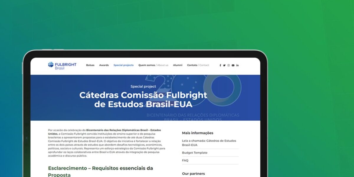 CGE, UFG e Hospital Albert Einstein submetem projeto Special Project Cátedra Fulbright de Estudos Brasil-EUA 