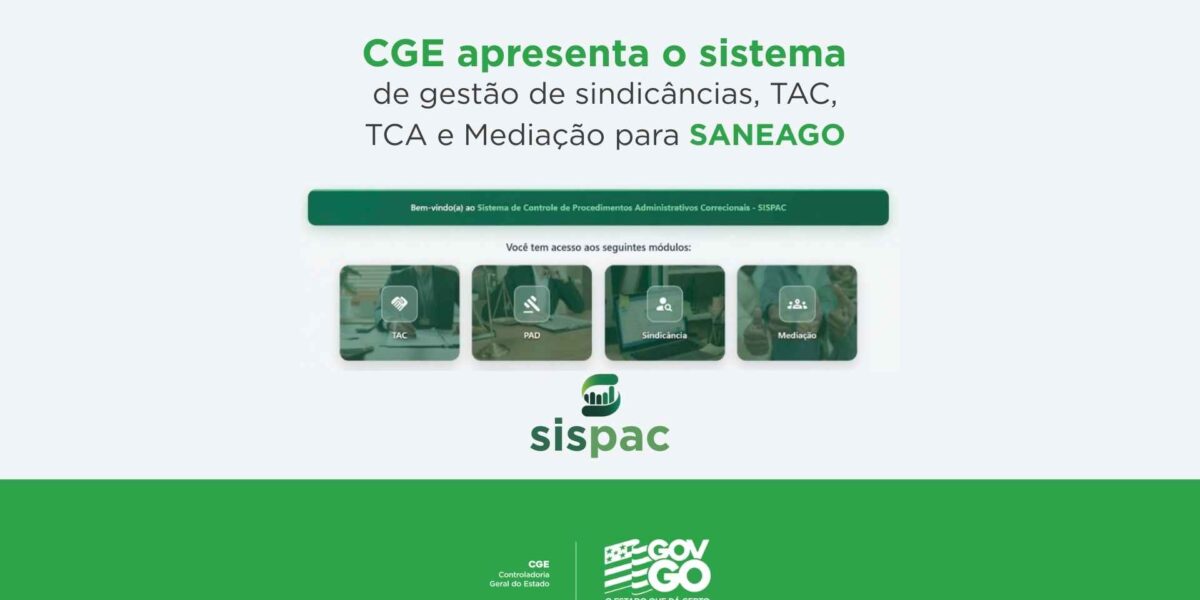 CGE apresenta o sistema de gestão de sindicâncias, TAC, TCA e Mediação para SANEAGO
