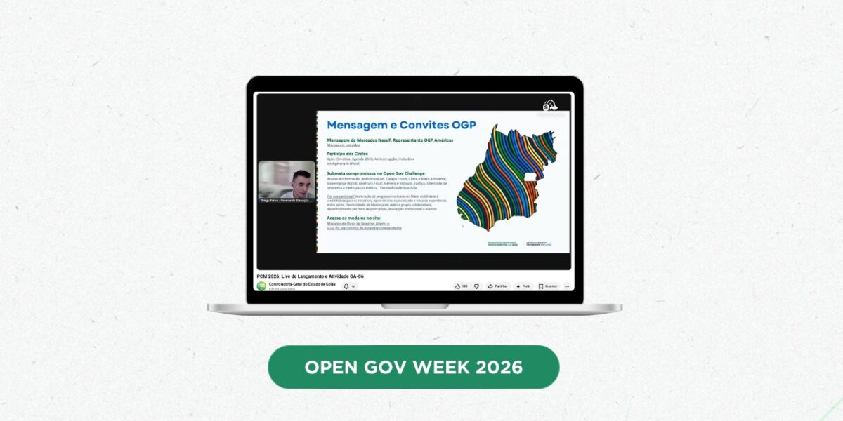 CGE leva experiência goiana ao debate internacional da Open Gov Week 2026 