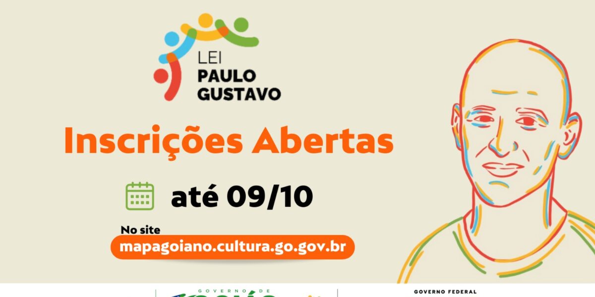 Governo de Goiás abre inscrições para editais da Lei Paulo Gustavo