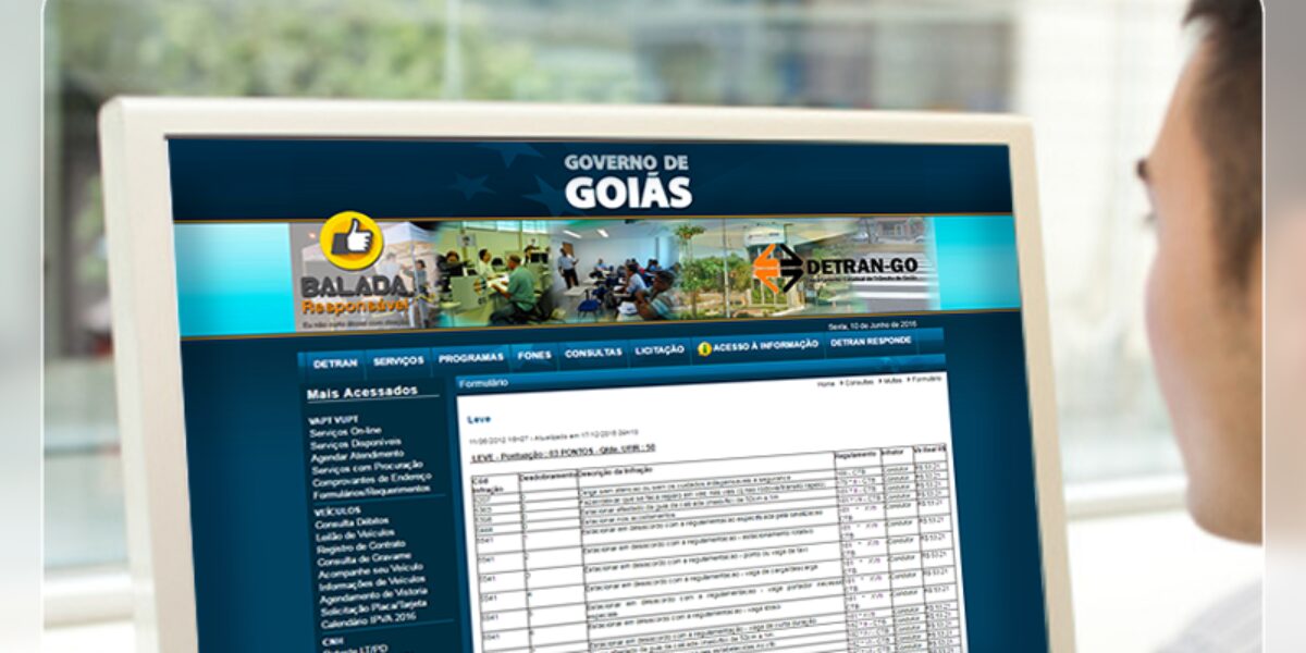 Tabela Com Todas As Infrações e Seus Valores