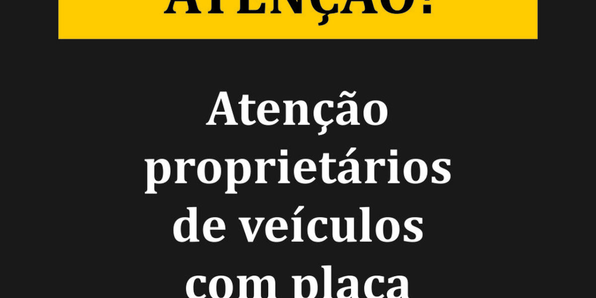 Primeira parcela do IPVA de veículos com placa final 6 vence nesta quarta-feira