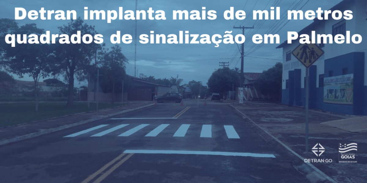 Detran implanta mais de mil metros quadrados de sinalização em Palmelo
