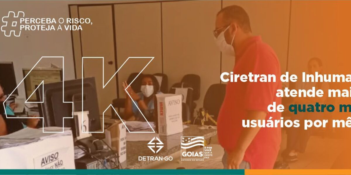 Ciretran de Inhumas atende mais de quatro mil usuários por mês