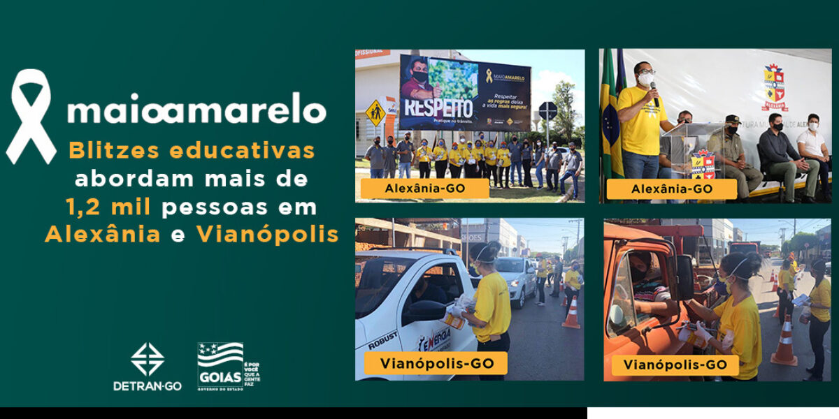 Maio Amarelo: Detran-GO realiza ações educativas em Alexânia e Vianópolis