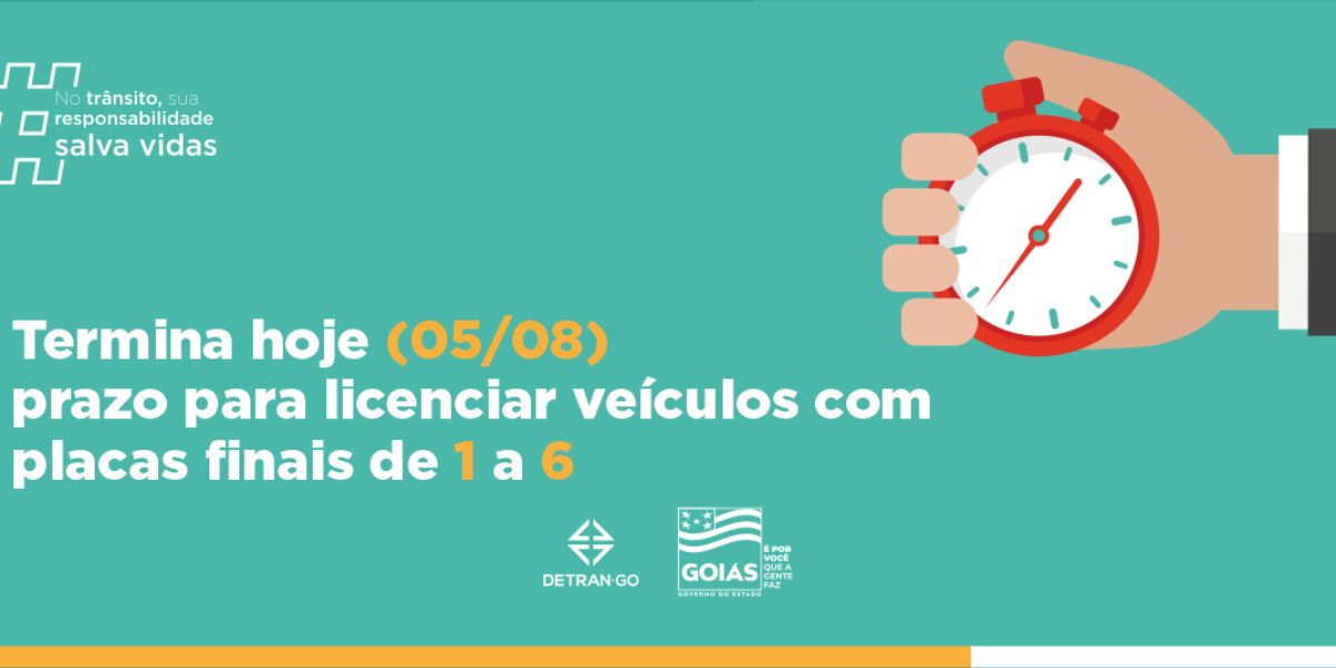 Termina hoje (05/08) prazo para licenciar veículos com placas finais de 1 a 6