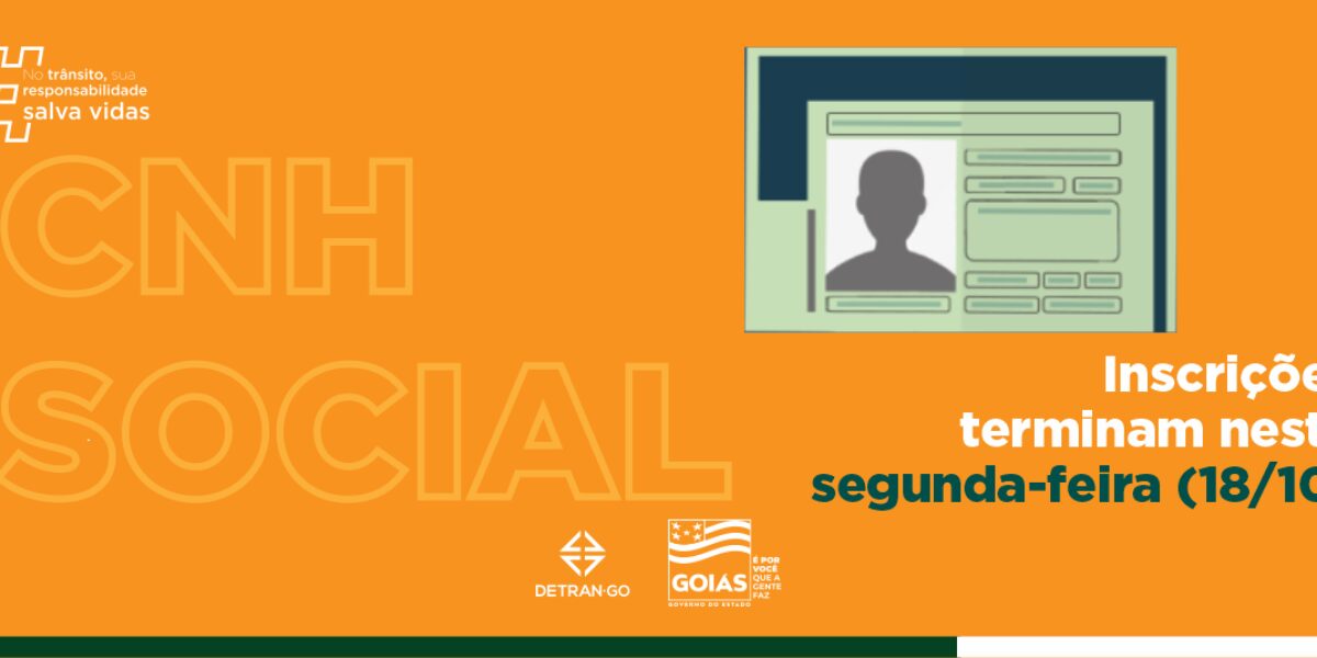 Inscrições para CNH Social terminam hoje (18/10)