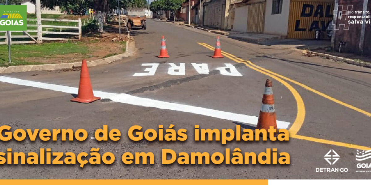 Governo de Goiás implanta sinalização em Damolândia