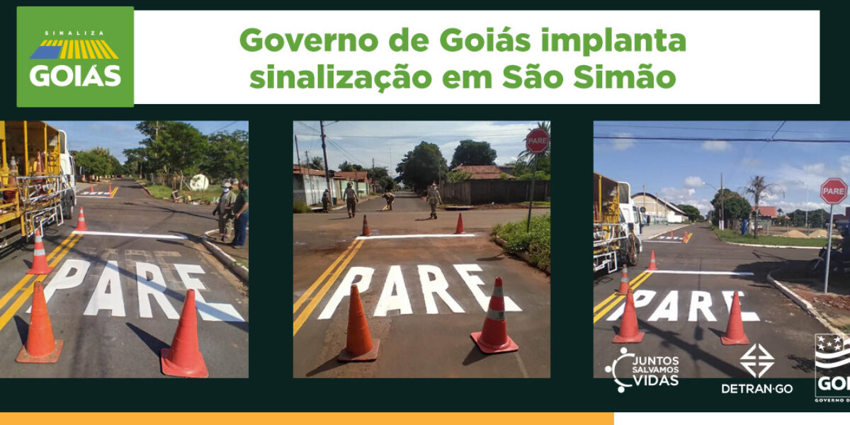 Governo de Goiás implanta sinalização em São Simão