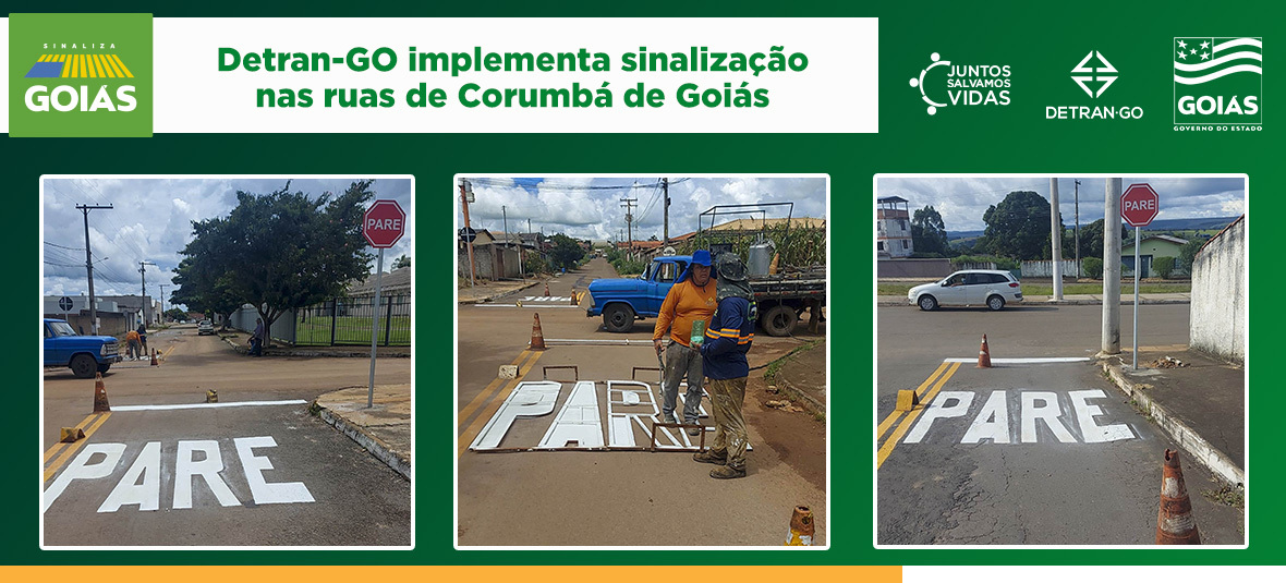 Detran-GO implementa sinalização nas ruas de Corumbá de Goiás