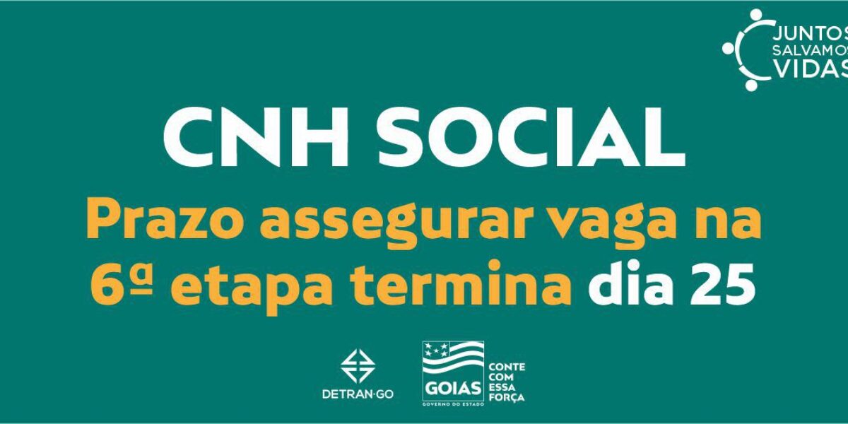 CNH Social: Prazo assegurar vaga na 6ª etapa termina dia 25