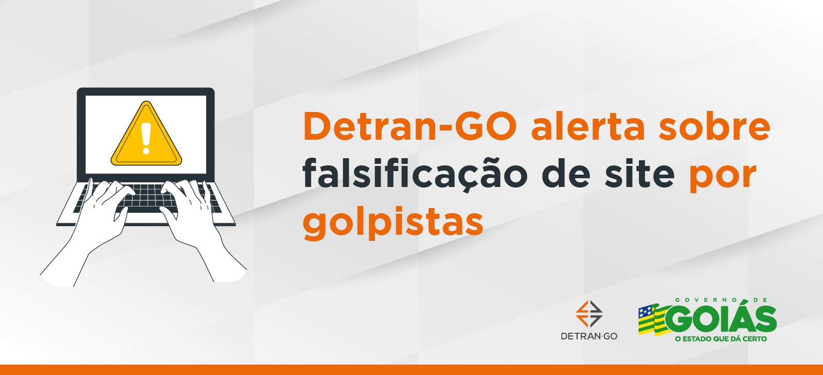 Detran-GO alerta sobre falsificação de site por golpistas