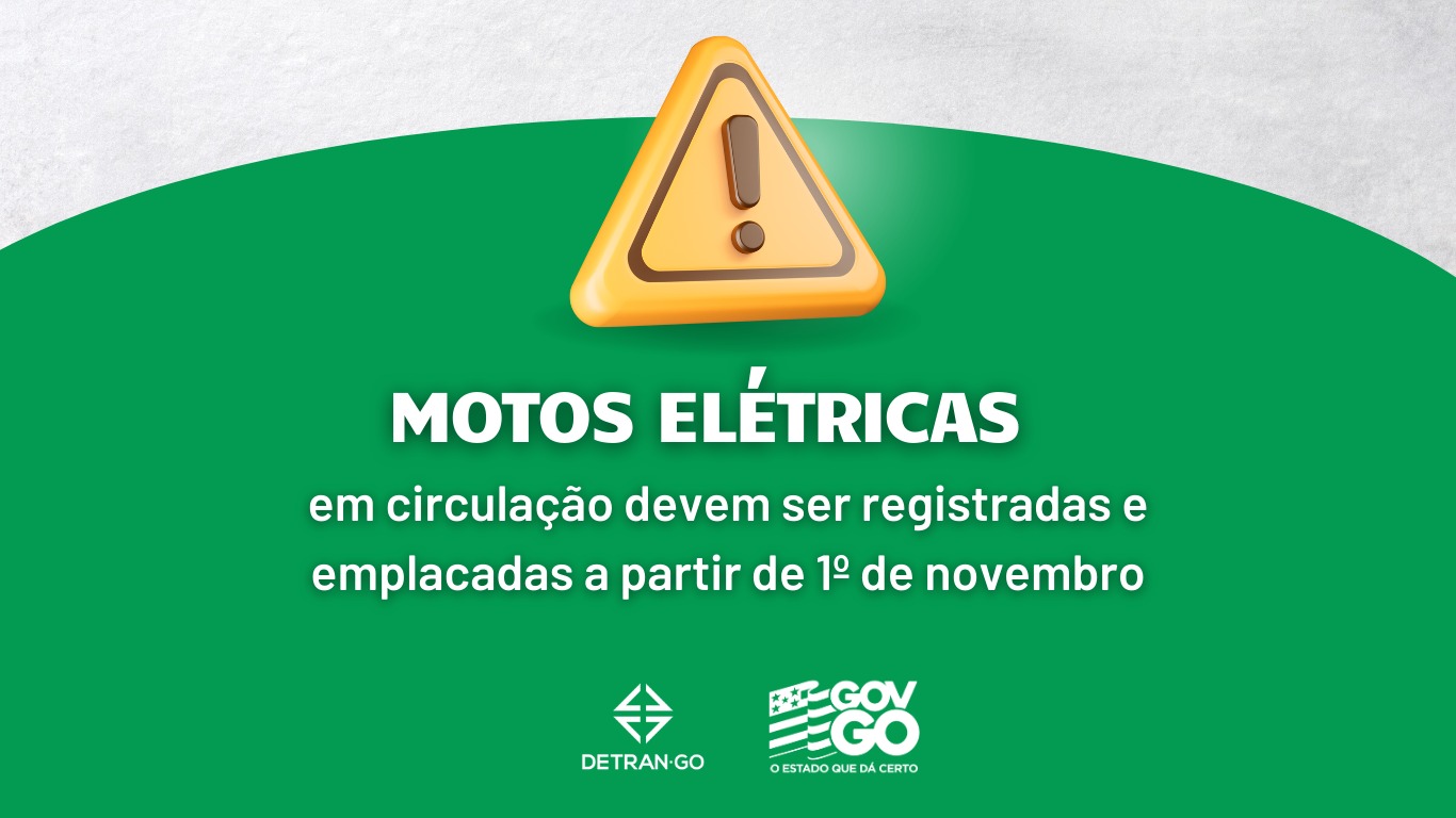 Motocicletas elétricas em circulação devem ser registradas a partir de 1 de novembro