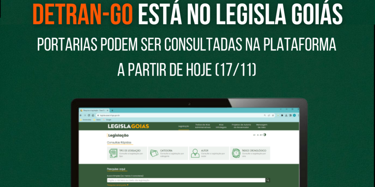 Detran-GO está no Legisla Goiás