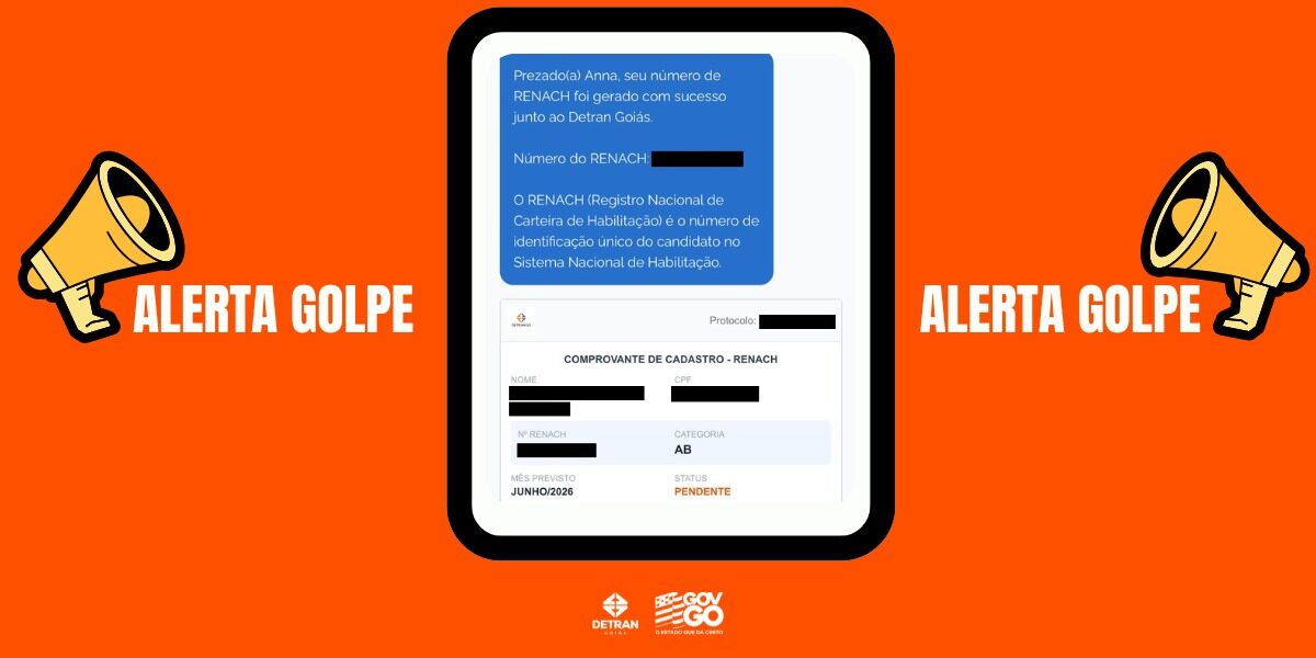 Detran-GO alerta para golpe da CNH Gratuita