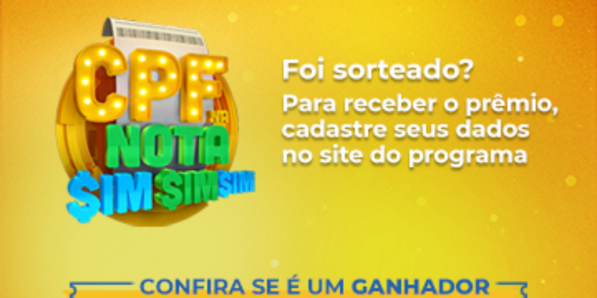 Ganhadores da Nota Goiana devem informar dados para recebimento do prêmio