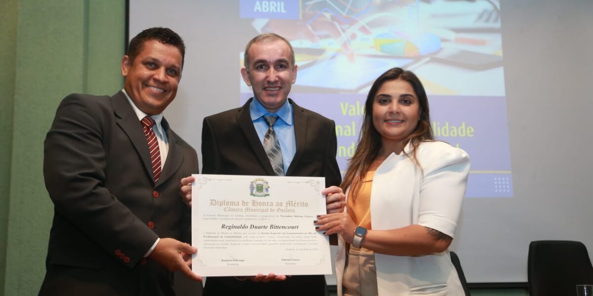 Contabilista da Economia é homenageado pela Câmara Municipal de Goiânia