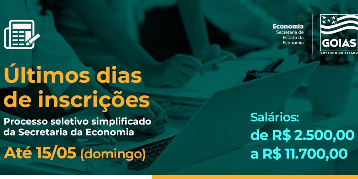 Termina domingo prazo para inscrição em processo seletivo da Economia