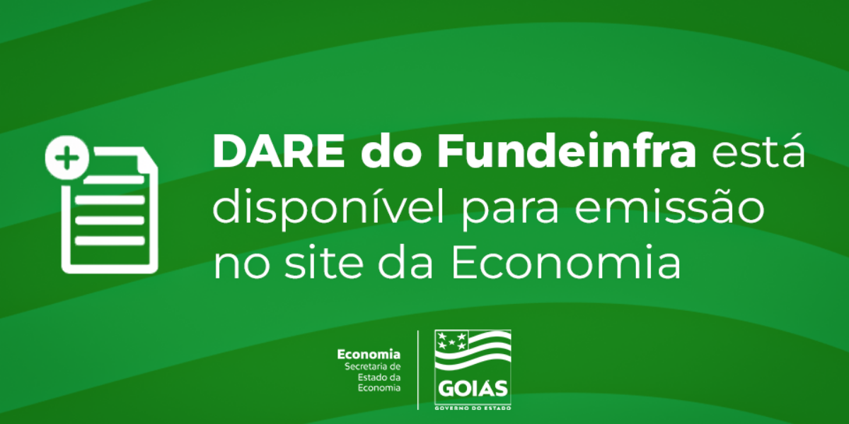 Contribuinte já pode emitir DARE do Fundeinfra no site da Economia