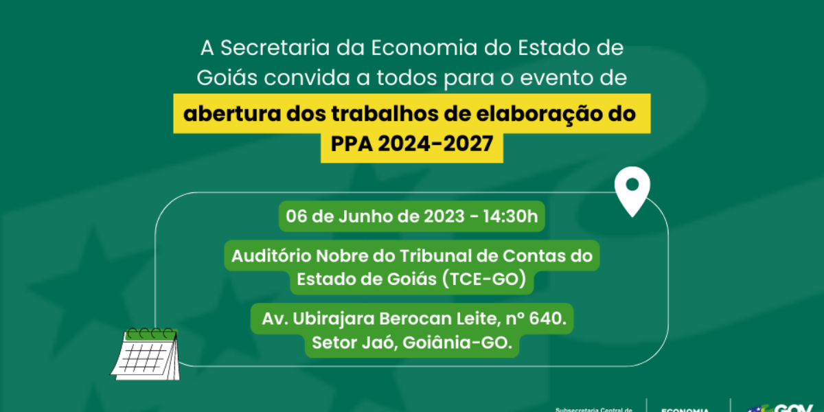 Governo de Goiás lança elaboração do Plano Plurianual 2024-2027