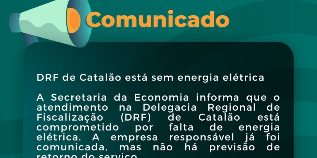 DRF de Catalão está sem energia elétrica