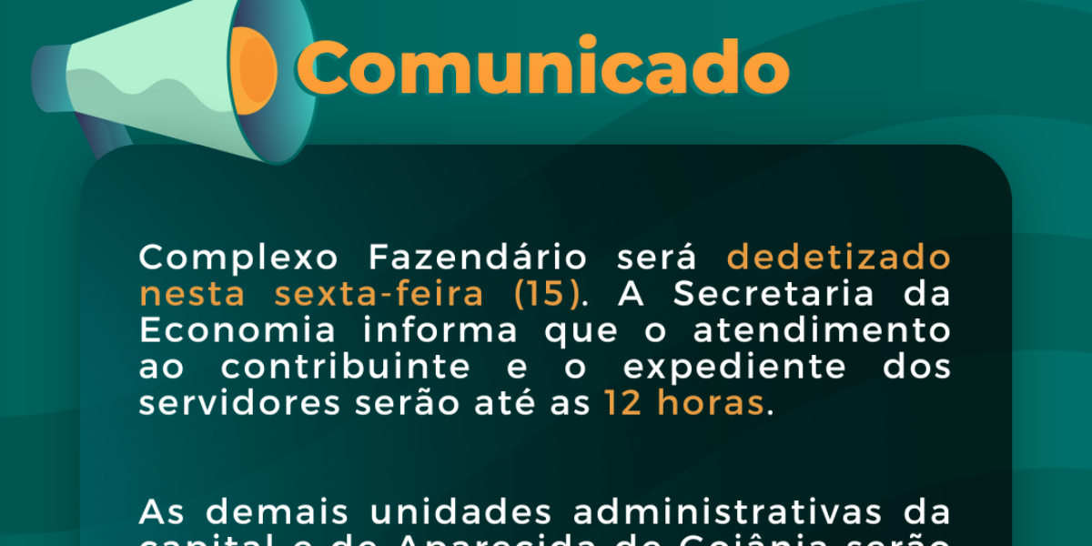 Complexo Fazendário será dedetizado nesta sexta-feira, 15