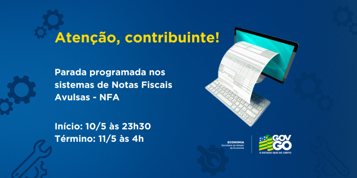 Manutenção Programada nos Sistemas da Economia