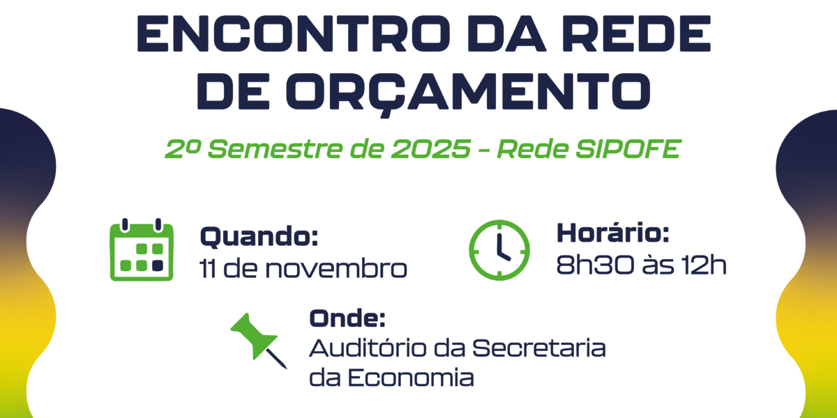 Encontro da Rede de Orçamento será realizado nesta terça-feira, 11