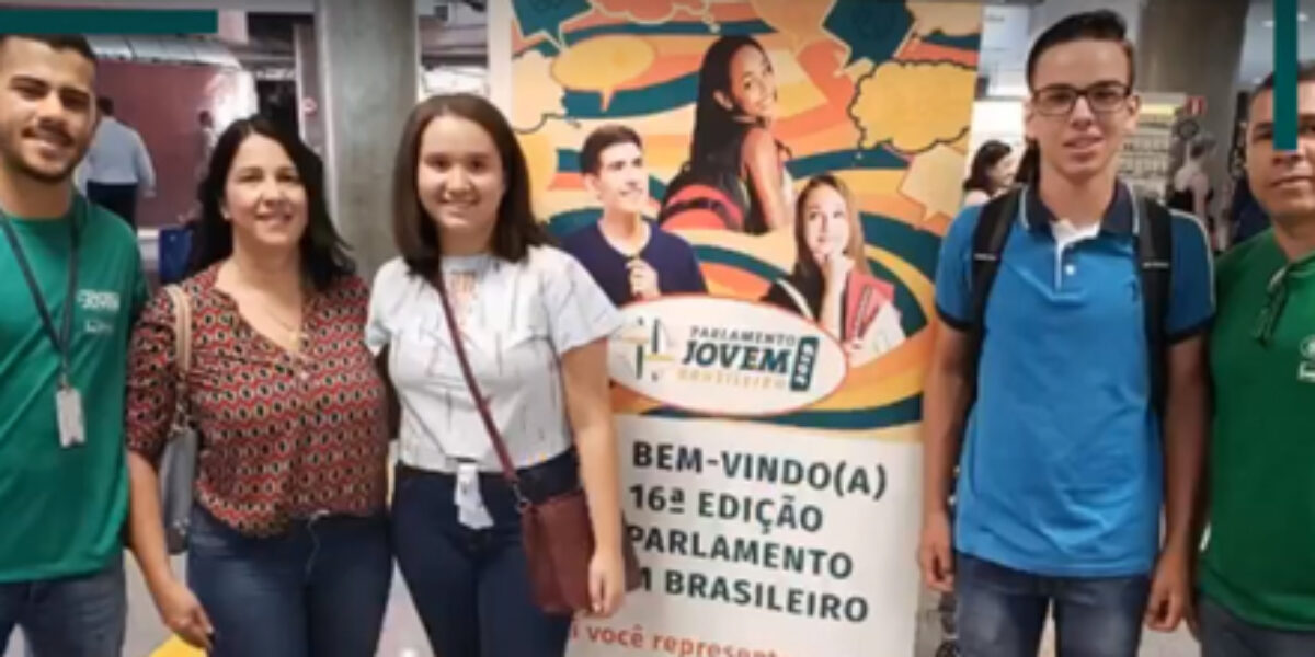 Três alunos da rede estadual estão em Brasília no programa Parlamento Jovem Brasileiro 2019