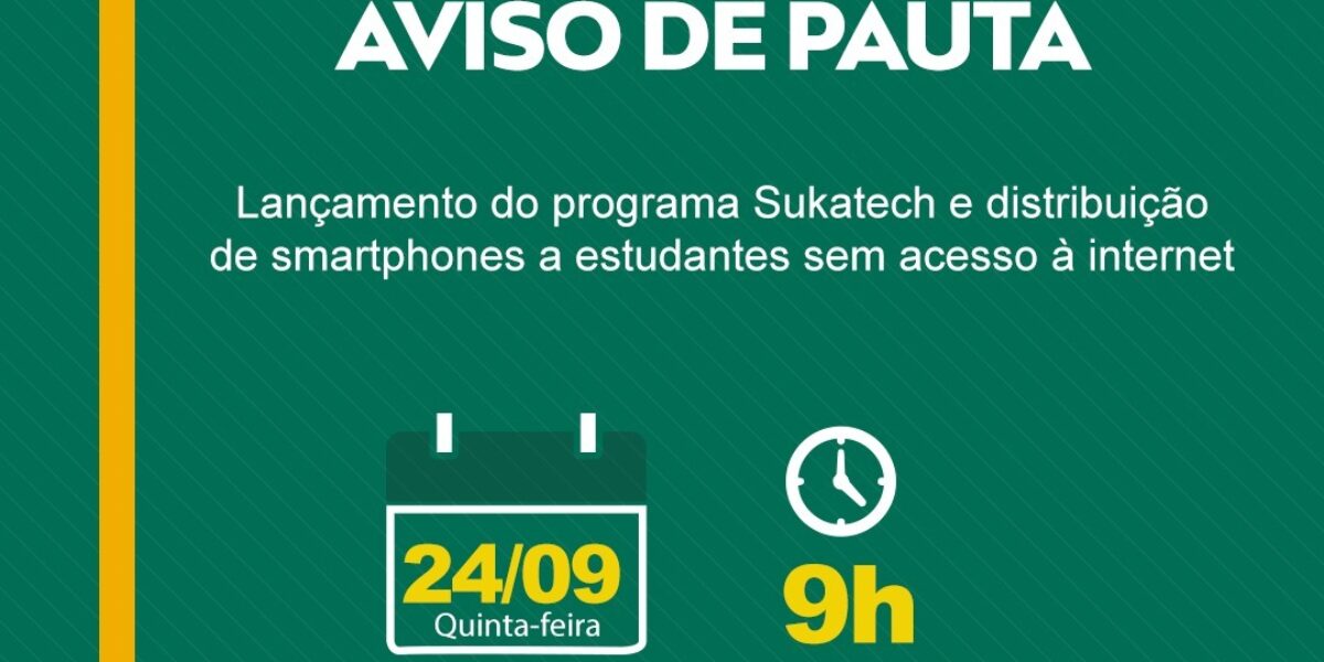 Governo de Goiás lança programa de recuperação de equipamentos eletrônicos e firma parceria para distribuir smartphones a estudantes