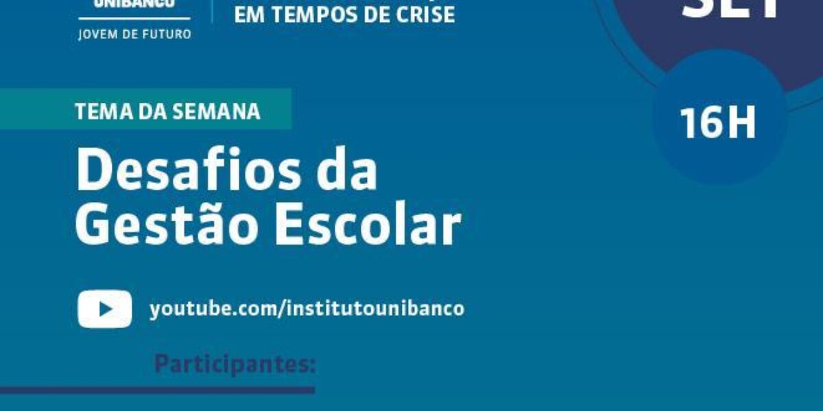 Diretora de unidade escolar de Goiás participa de webnário “Desafios da Gestão Escolar”