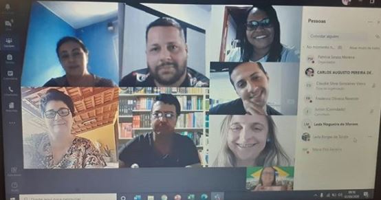 Aula online da rede estadual de ensino em Goiás, em 2020
