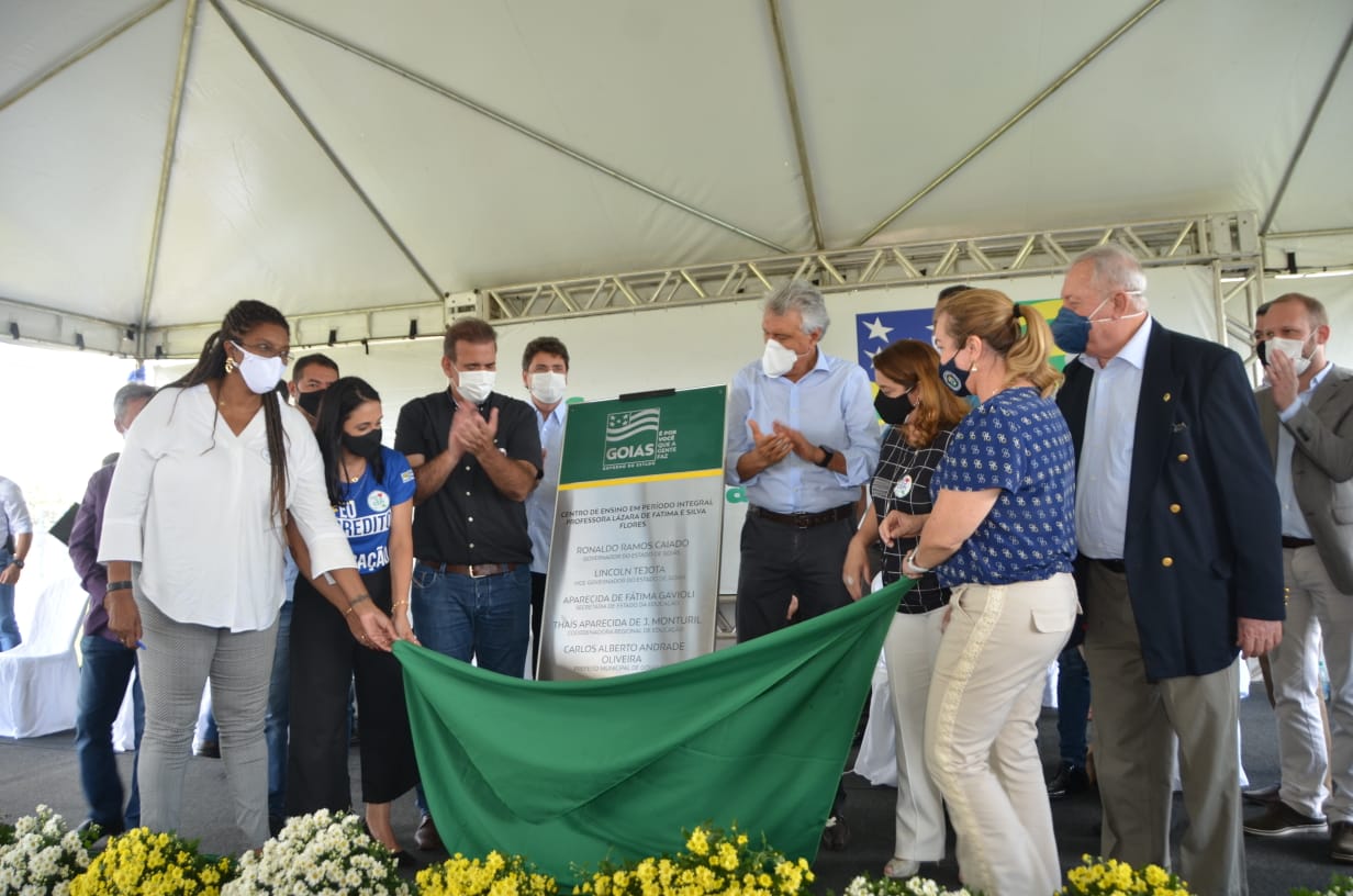 Governador de Goiás inaugura primeira escola de tempo integral em Goianira