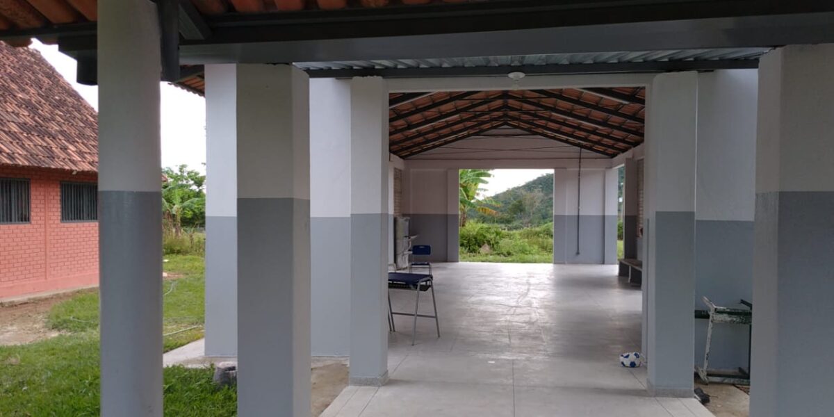 Governo de Goiás conclui reforma e ampliação na escola indígena da Aldeia Carretão, em Rubiataba