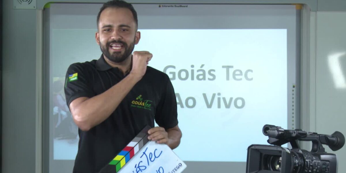 Governo de Goiás transmite aulas ao vivo para estudantes do GoiásTec