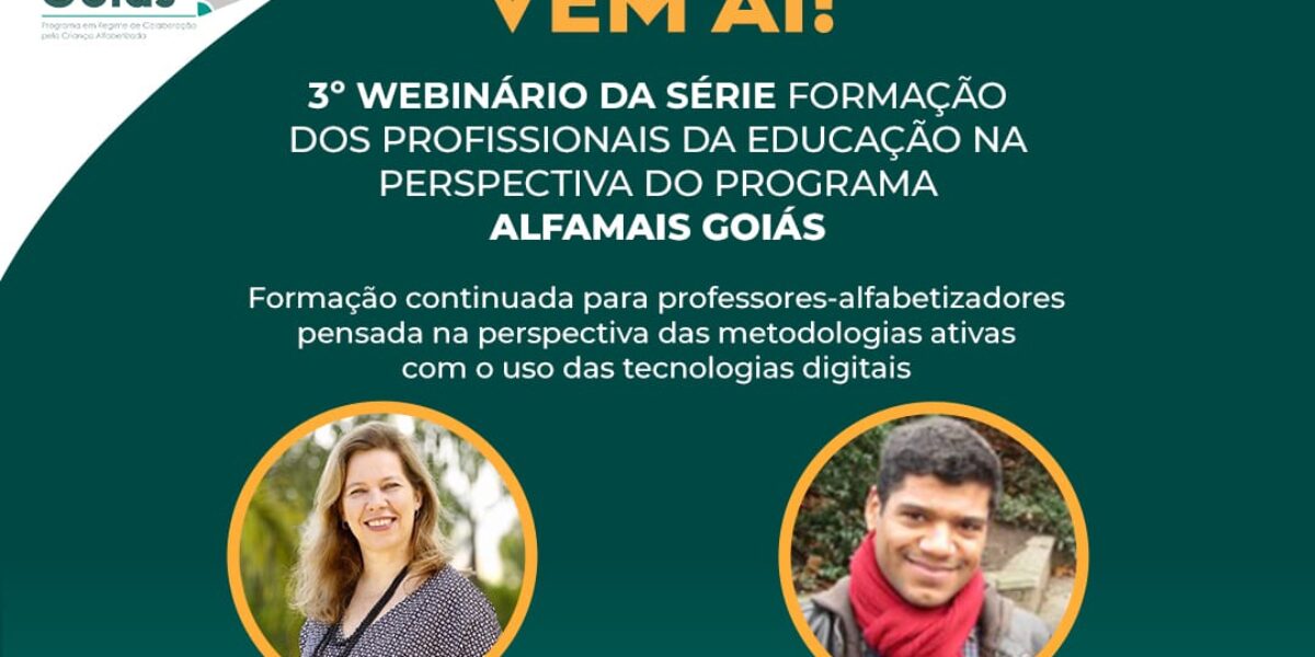 3° Webinário formativo na perspectiva do AlfaMais Goiás será realizado nesta quinta-feira (16)