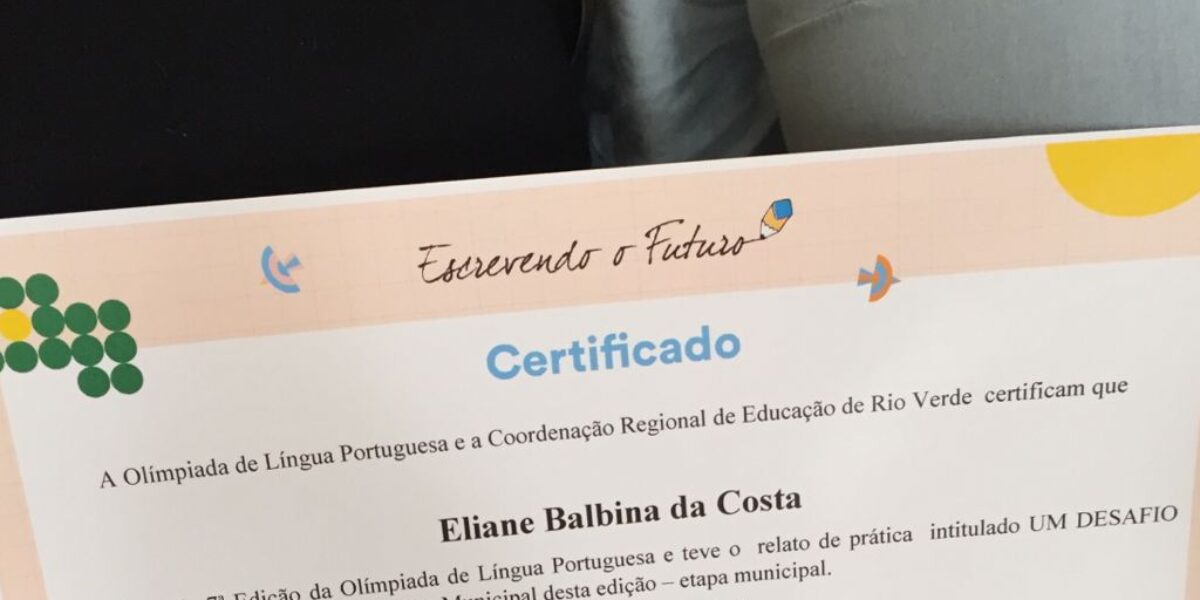 Regional de Educação de Rio Verde classifica nove relatos de prática para etapa estadual da Olimpíada de Língua Portuguesa