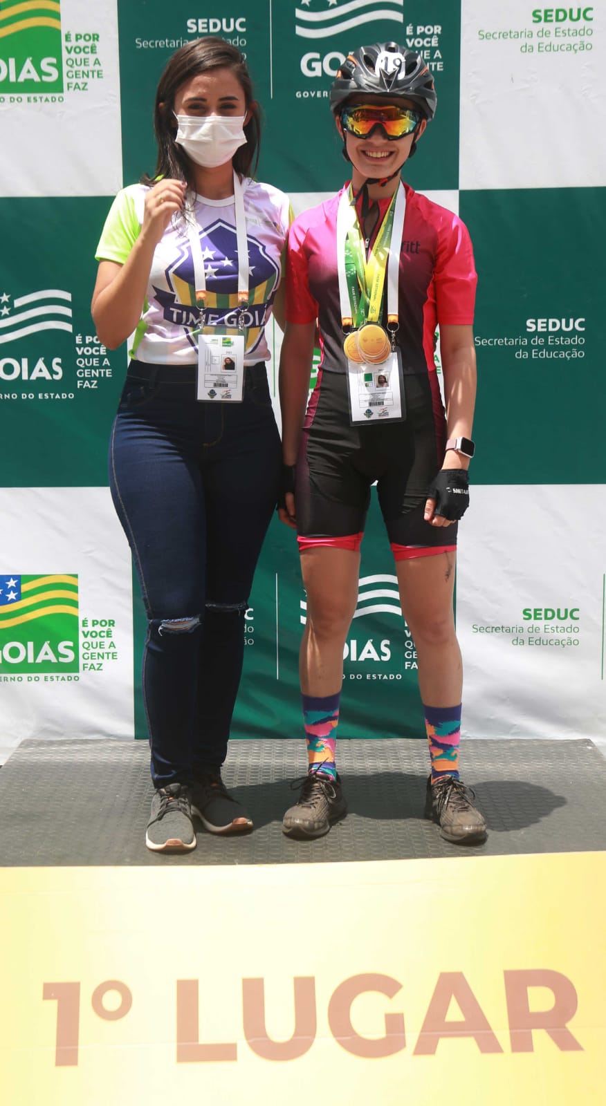 Campeã do ciclismo feminino - Jogos Estudantis de Goiás 2021