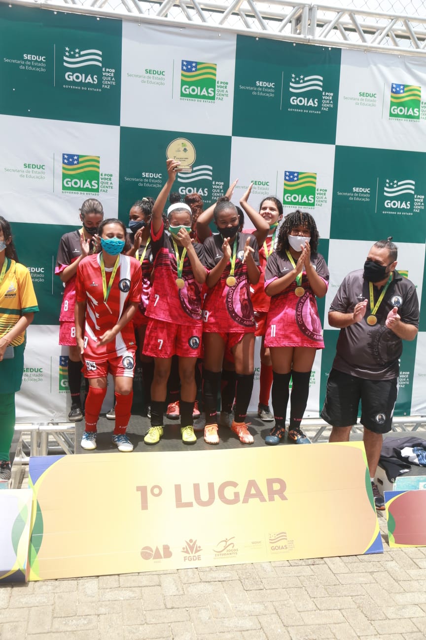 Campeãs do Futsal Feminino Infanto - Jogos Estudantis de Goiás 2021