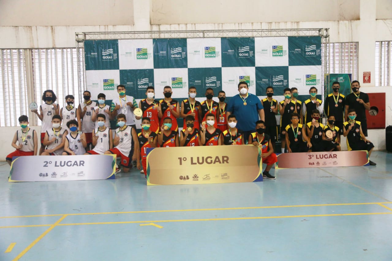 Vencedores do basquetebol masculino dos Jogos Estudantis de Goiás 2020, categoria Infanto