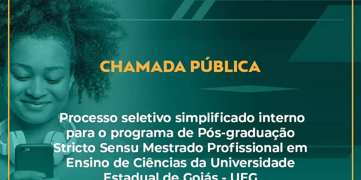 Governo de Goiás seleciona professores para programa de Mestrado em Ensino de Ciências
